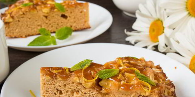 пирог карамельное яблоко