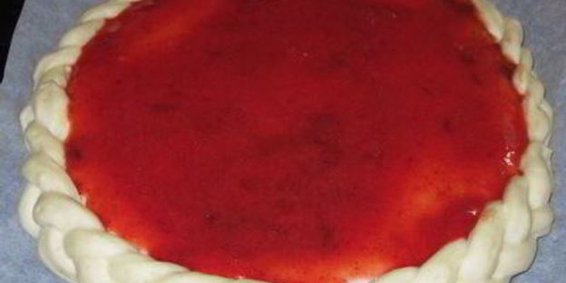 пирог корзина с виноградом