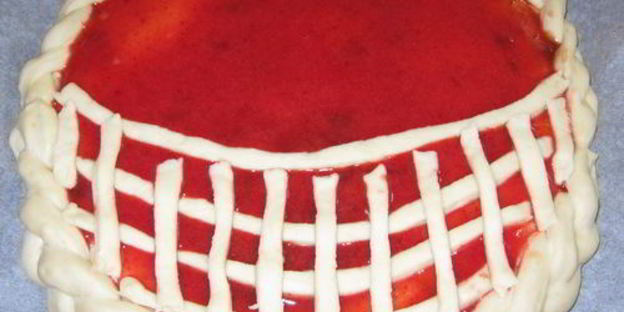 пирог корзина с виноградом