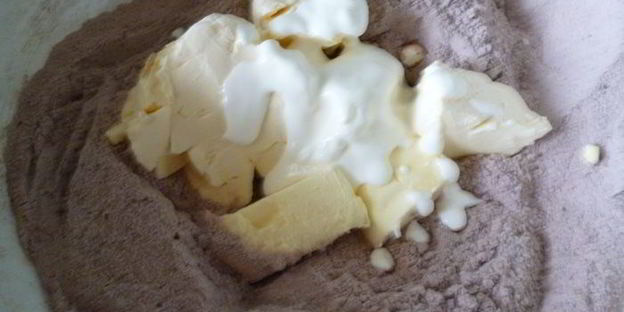 пирог малина в облаках