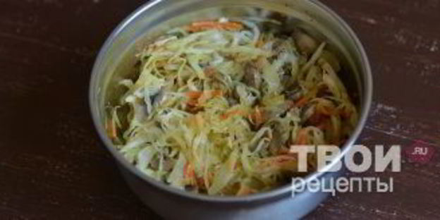 пирог с капустой и грибами