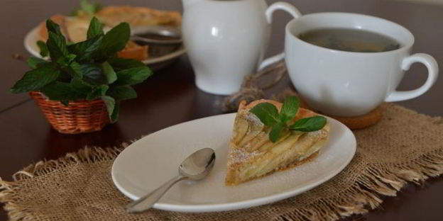 пирог с миндальным кремом