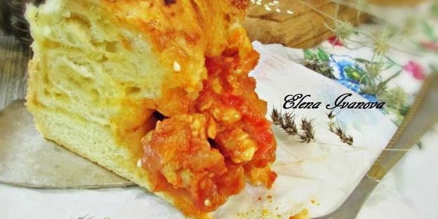 пирог с сыром и курицей