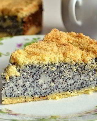 Пирог с творожно-маковой начинкой