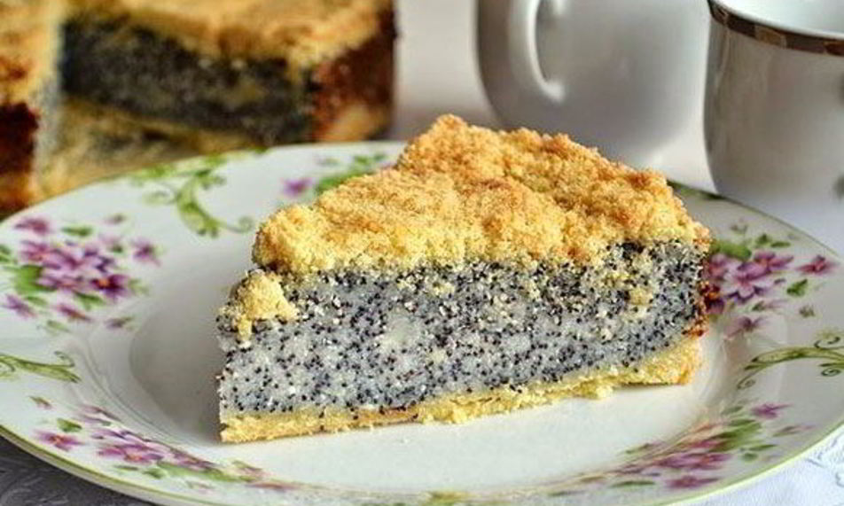 Рецепт пирога с творожно-маковой начинкой