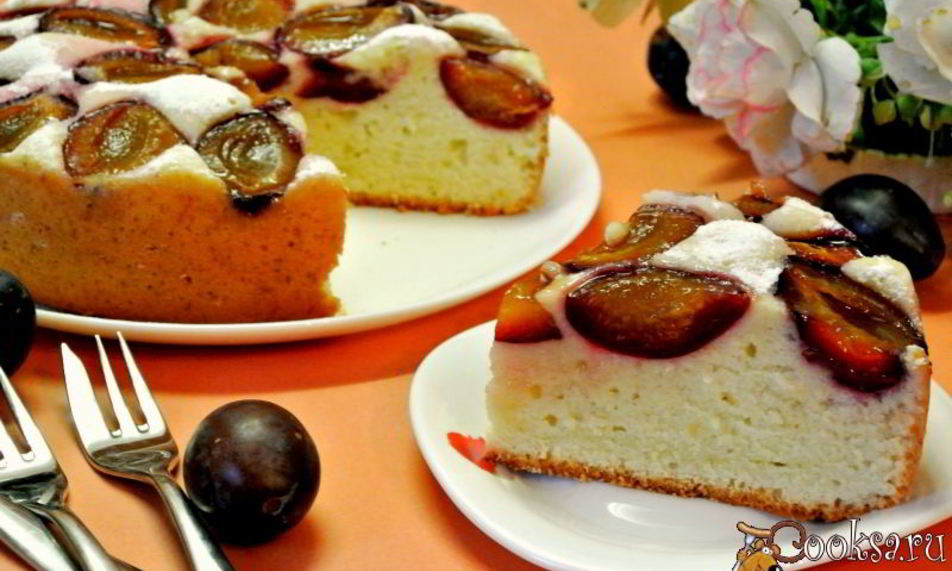 Рецепт пирога со сливами в мультиварке