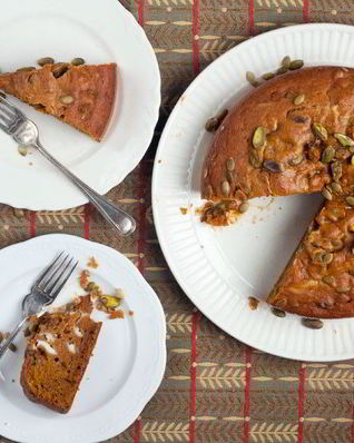 Пряный тыквенный пирог с маскарпоне