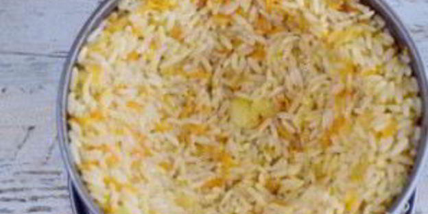 рисовый пирог со скумбрией