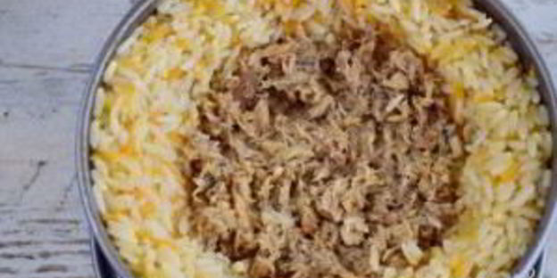 рисовый пирог со скумбрией