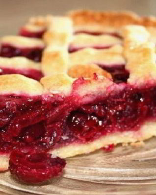 Вишневый пирог из песочного теста