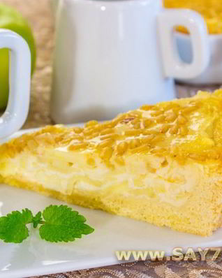 Яблочный пирог с кедровыми орешками
