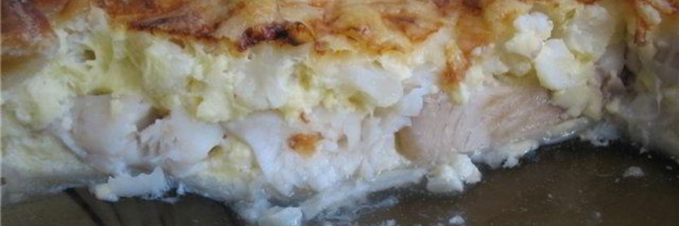 Заливной пирог с рыбой