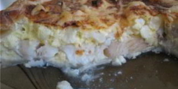 заливной пирог с рыбой