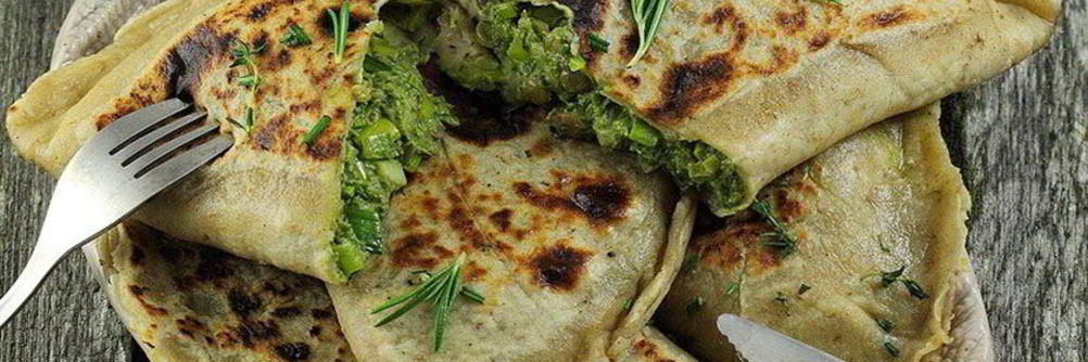 Кутабы с зеленью