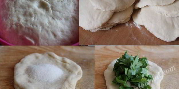 относительно быстрые постные пирожки со щавелем