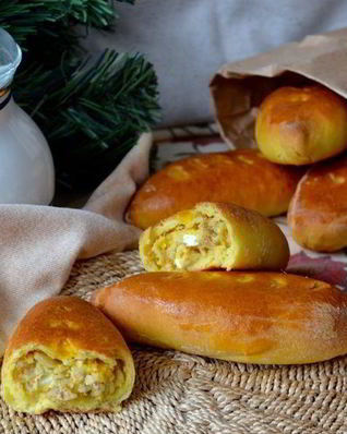 Пирожки духовые с тунцом