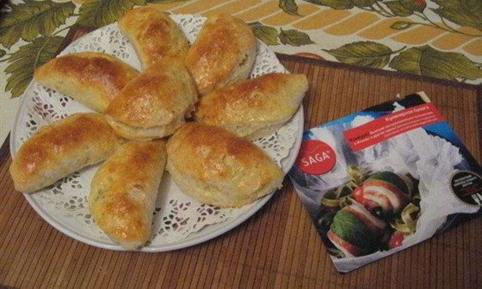 Рецепт пирожков из творожного теста с яблоками и сахаром