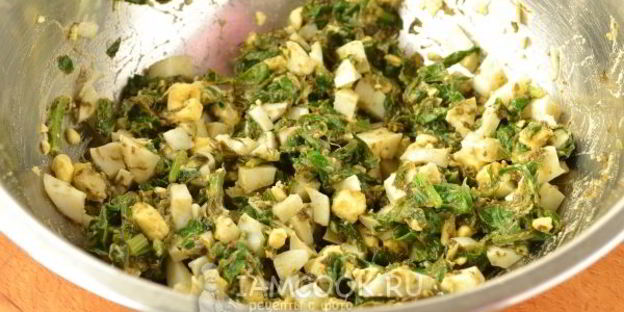 пирожки с черемшой и яйцом