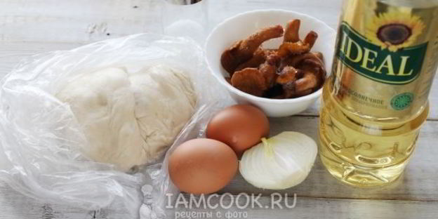 пирожки с грибами и яйцом