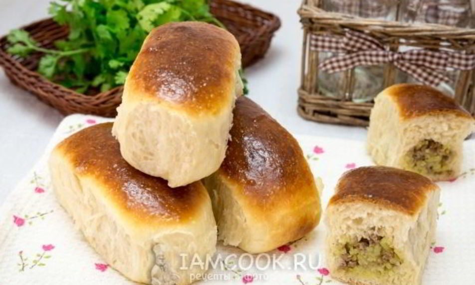 Рецепт пирожков с мясом и рисом в духовке