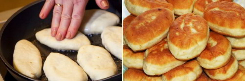 Пирожки с ягодами на сковороде