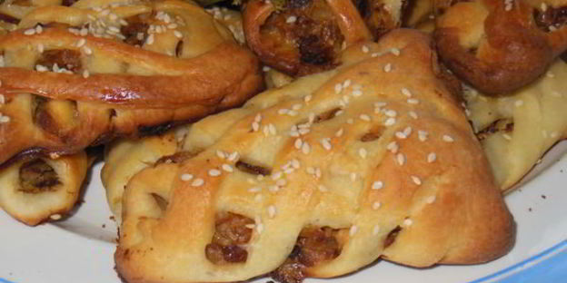 плетеные пирожки из творожного теста