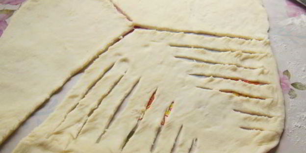 плетеные пирожки из творожного теста