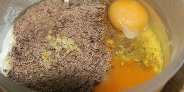 апельсиновый брауни с грецкими орехами