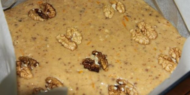 апельсиновый брауни с грецкими орехами