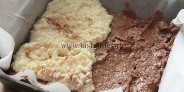 брауни с кокосовой прослойкой