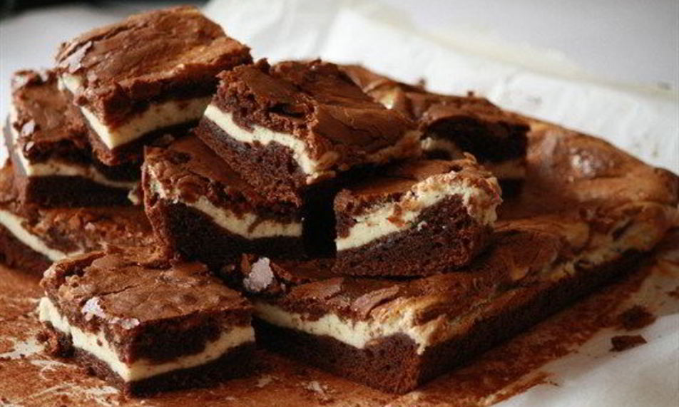 Рецепт брауни со сливочной сырной начинкой