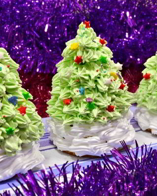 Новогоднее пирожное Елочка