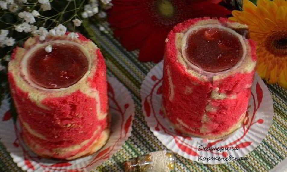 Рецепт пирожного клубничный рассвет