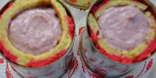 пирожное клубничный рассвет