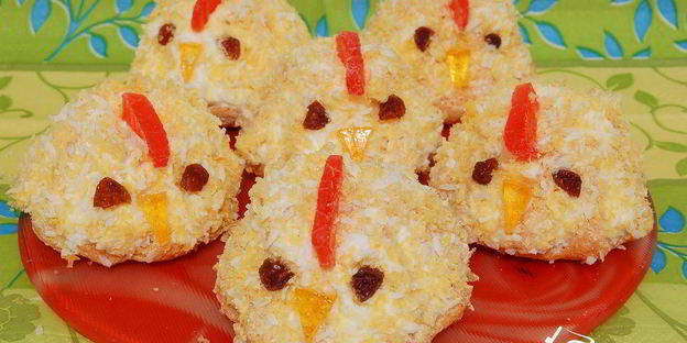 пирожные цыплята