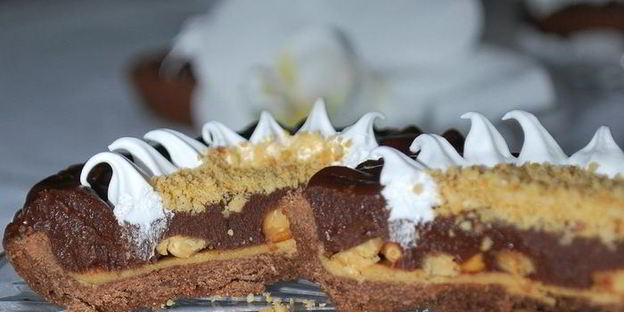 шоколадно-мятные пирожные с арахисовой пастой