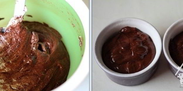 шоколадное горячее пирожное с жидкой начинкой