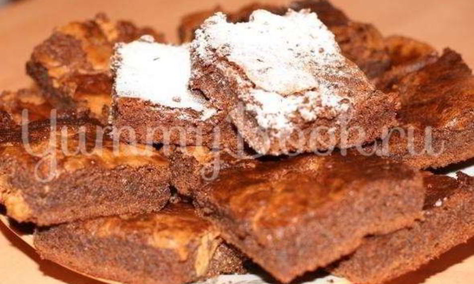 Рецепт шоколадных брауни с арахисовыми завитками