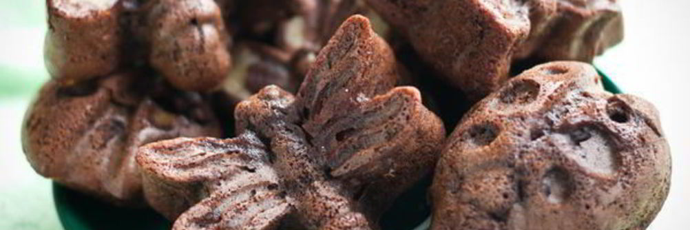 Шоколадные пирожные с бананом