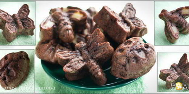 шоколадные пирожные с бананом