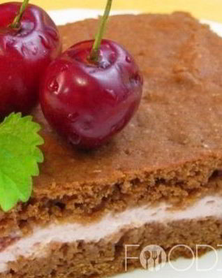 Шоколадные пирожные с творожным кремом