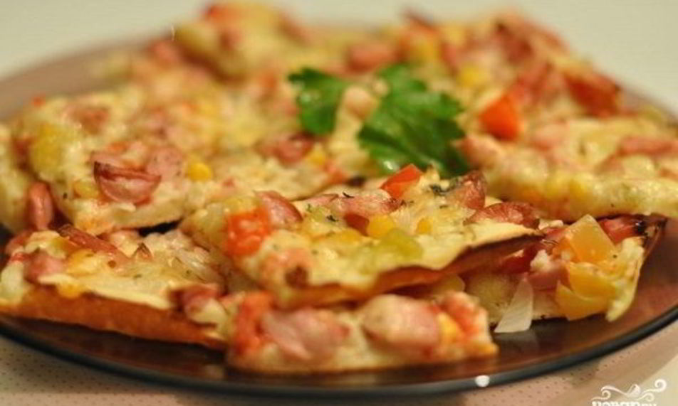 Рецепт быстрой пиццы на кефире