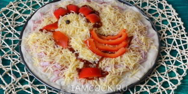 новогодняя пицца петушок