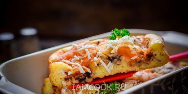 пицца из жидкого теста в духовке