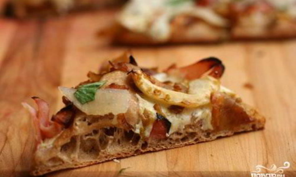 Рецепт пиццы с карамелизованным луком и фенхелем