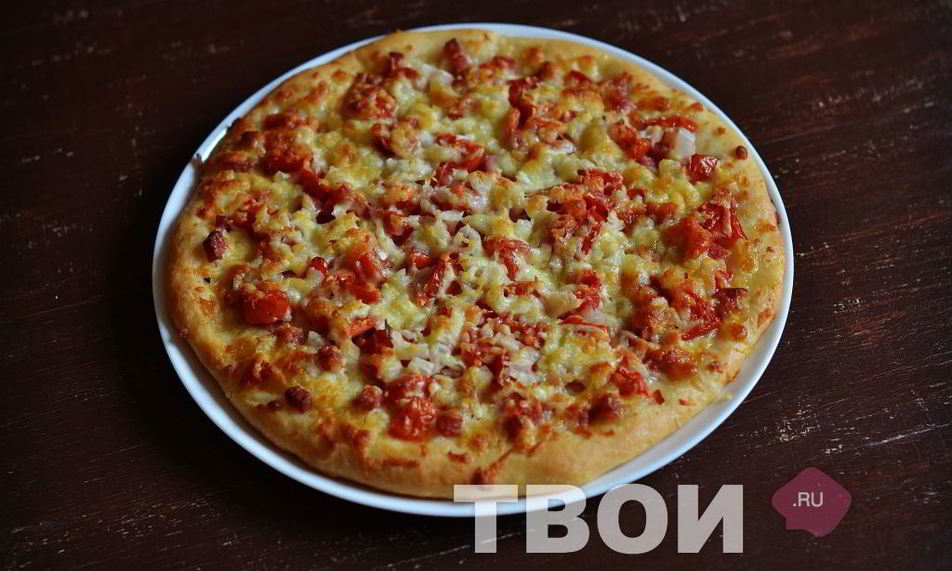 Рецепт пиццы с колбасой