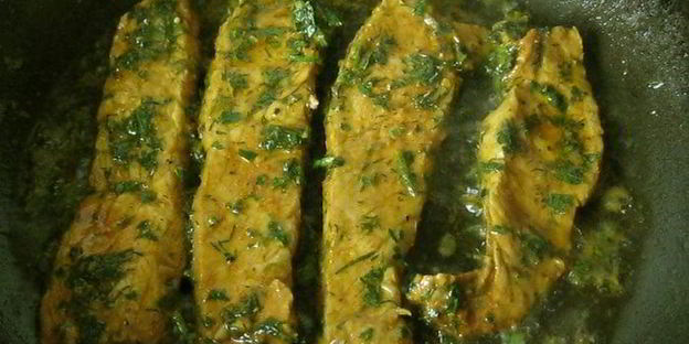 пицца с маринованным мясом