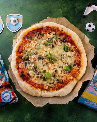 Пицца с морепродуктами