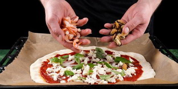 пицца с морепродуктами