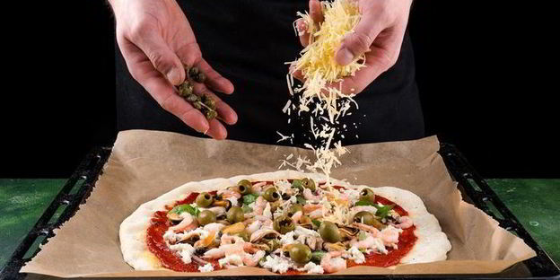 пицца с морепродуктами